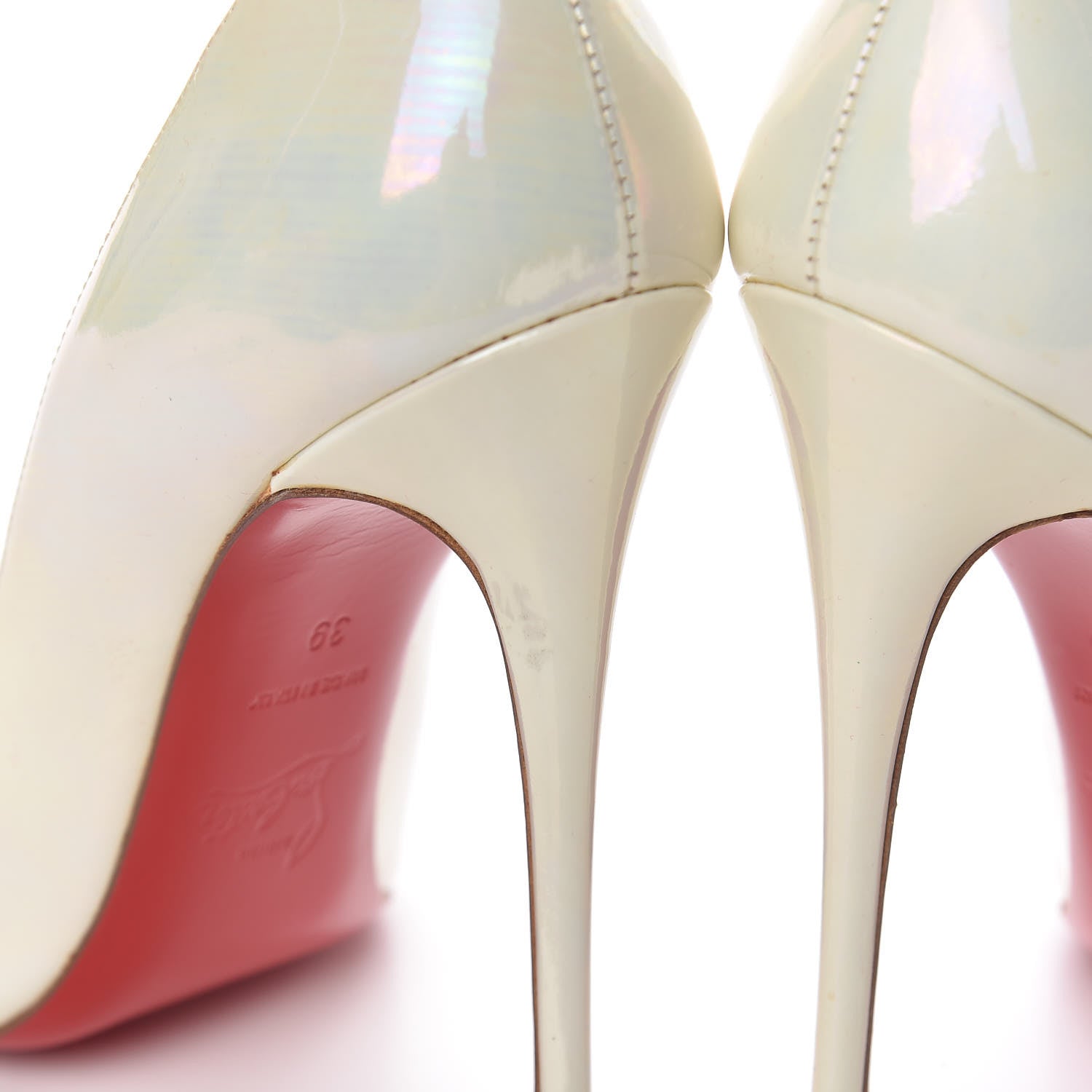Christian Louboutin Patent So Kate 120 Pumps 39 White AB 14 of 14