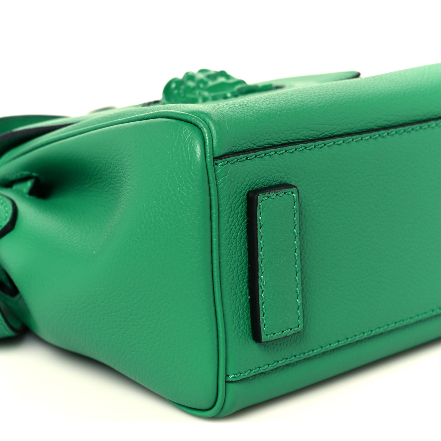 Grained Calfskin Small La Medusa Bag Green