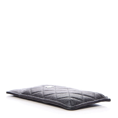 Chanel Iridescent Caviar Quilted Classic Flat Wallet Pouch Black 4 of 8