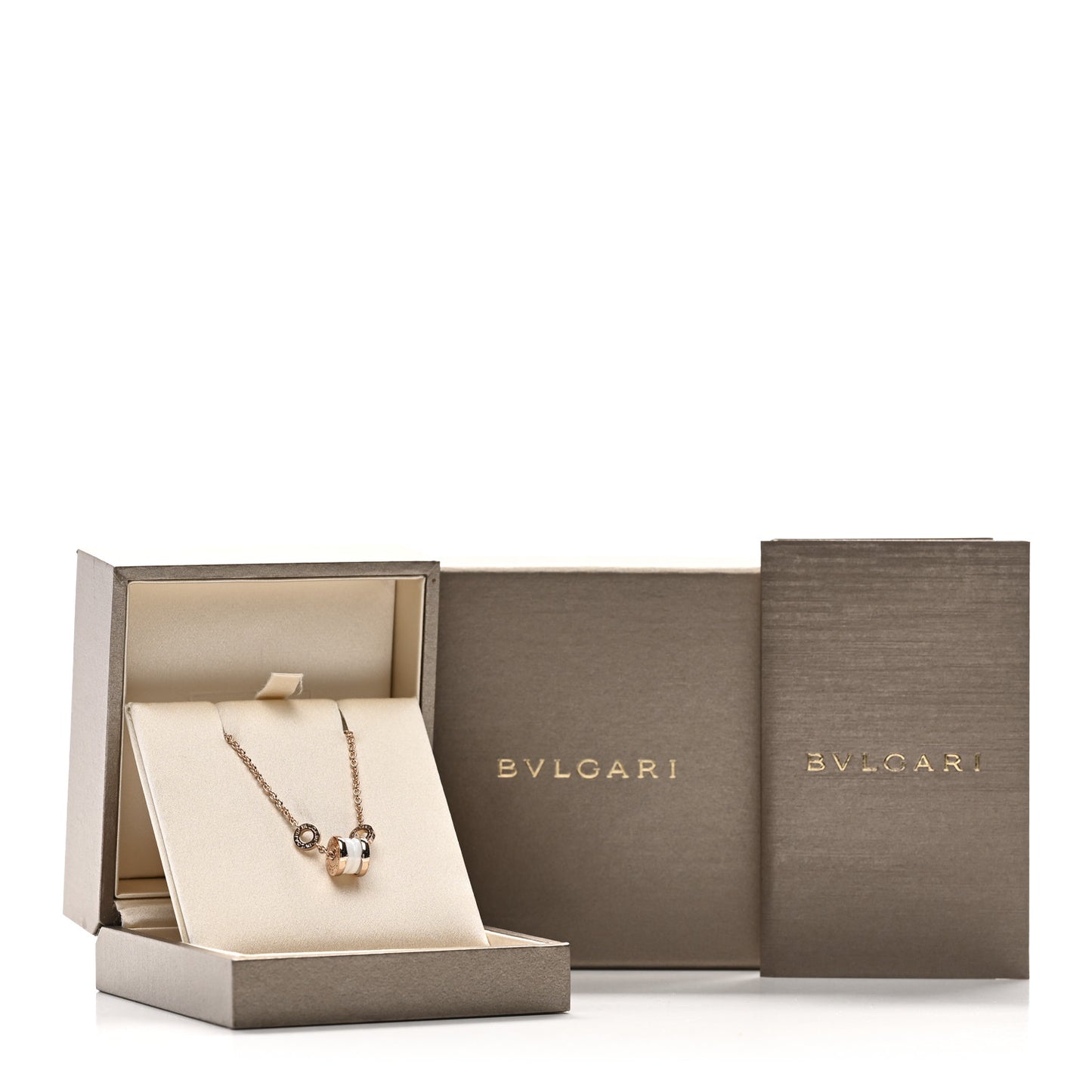 18K Rose Gold White Ceramic B.Zero1 Bracelet SM