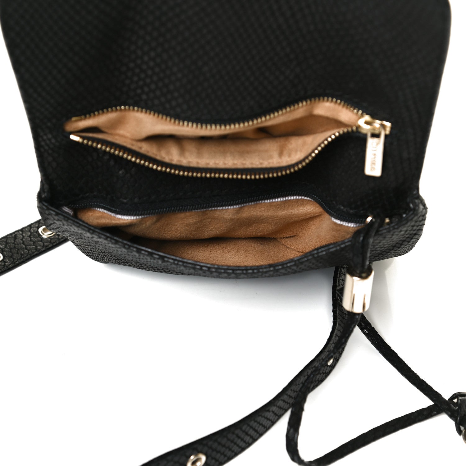 Jimmy Choo Snakeskin Embossed Calfskin Crossbody Black 5 of 15
