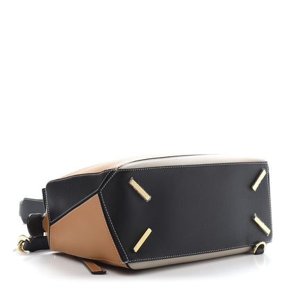 Loewe Grained Calfskin Medium Puzzle Bag Amber Light Oat 4 of 9