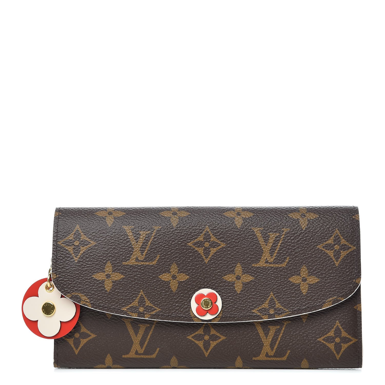 Louis Vuitton Monogram Bloom Flower Emilie Wallet Coquelicot 1 of 7