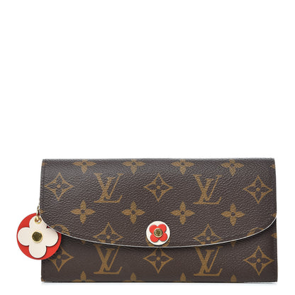 Louis Vuitton Monogram Bloom Flower Emilie Wallet Coquelicot 1 of 7