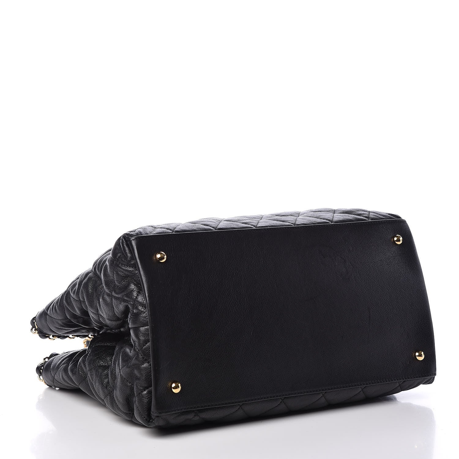 Chanel Calfskin Quilted Small Chain Me Tote Black 4 of 12