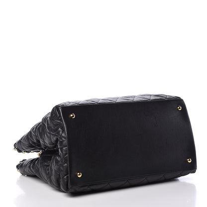 Chanel Calfskin Quilted Small Chain Me Tote Black 4 of 12
