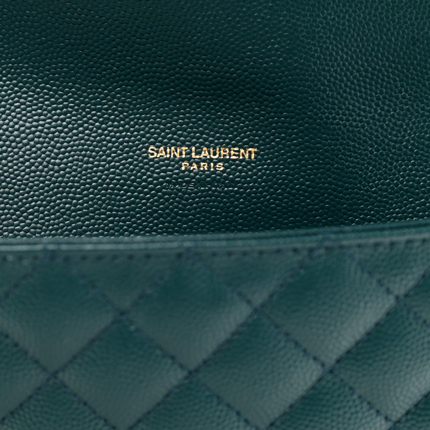 Grain De Poudre Textured Mixed Matelasse Triquilt Monogram Clutch Sea Turquois