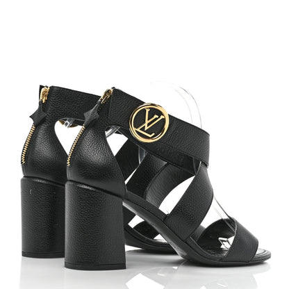 Louis Vuitton Calfskin Horizon Sandals 40 Black 4 of 9