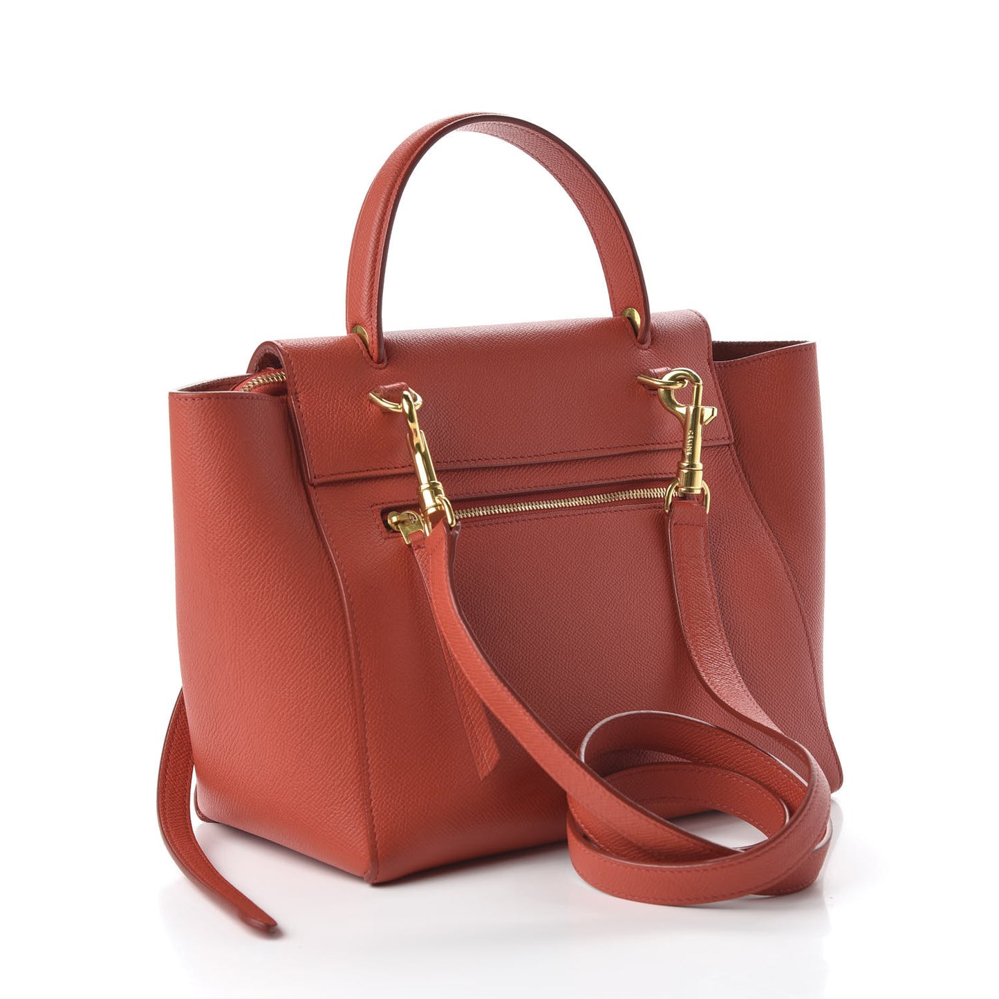 Baby Grained Calfskin Micro Belt Bag Poppy