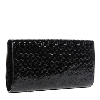 Gucci Patent Microguccissima Medium Broadway Evening Clutch Black 3 of 7
