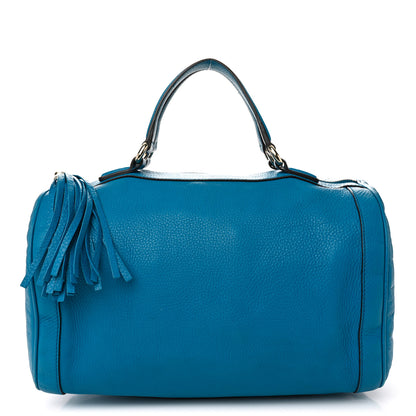 Gucci Calfskin Medium Soho Boston Riviera Blue 1 of 14