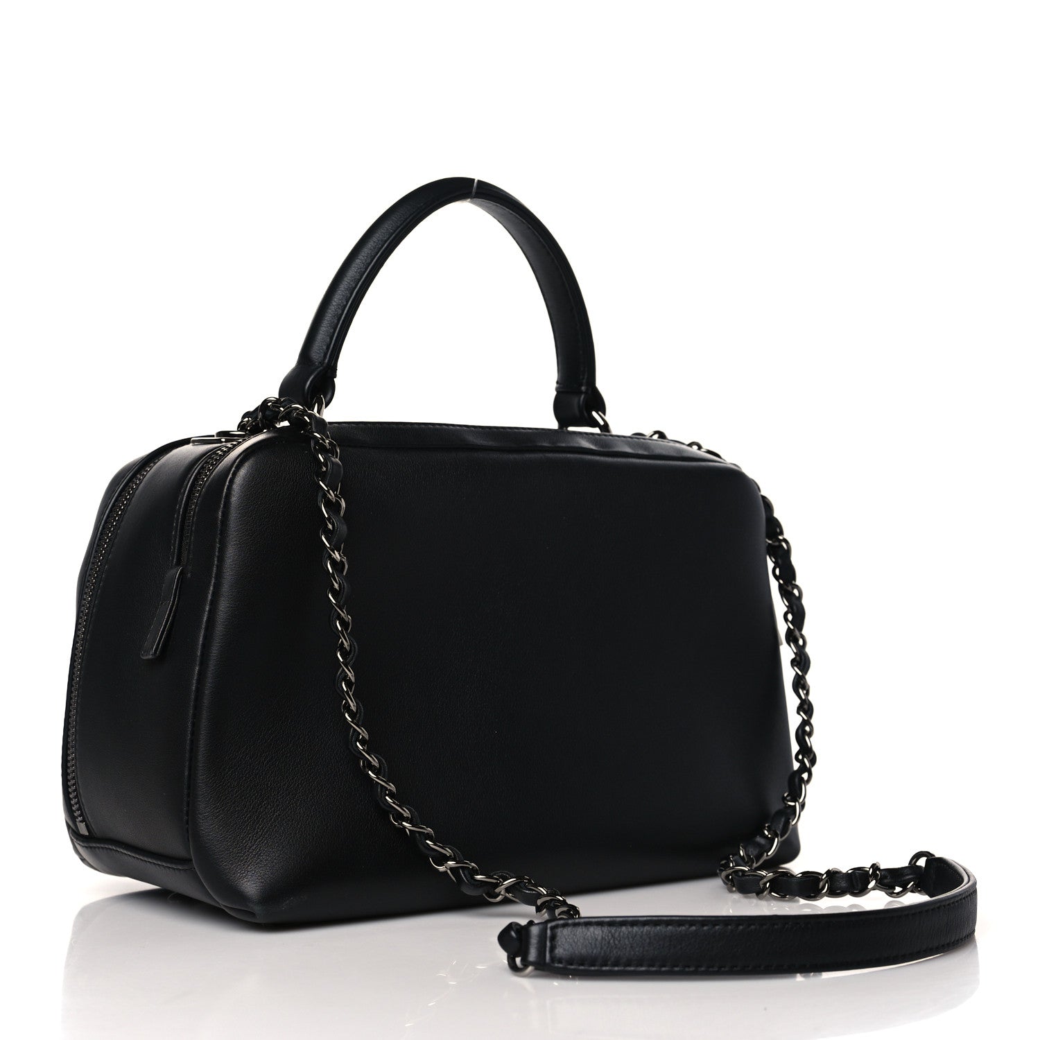 Chanel Calfskin Small Trendy CC Bowling Bag Black 3 of 9