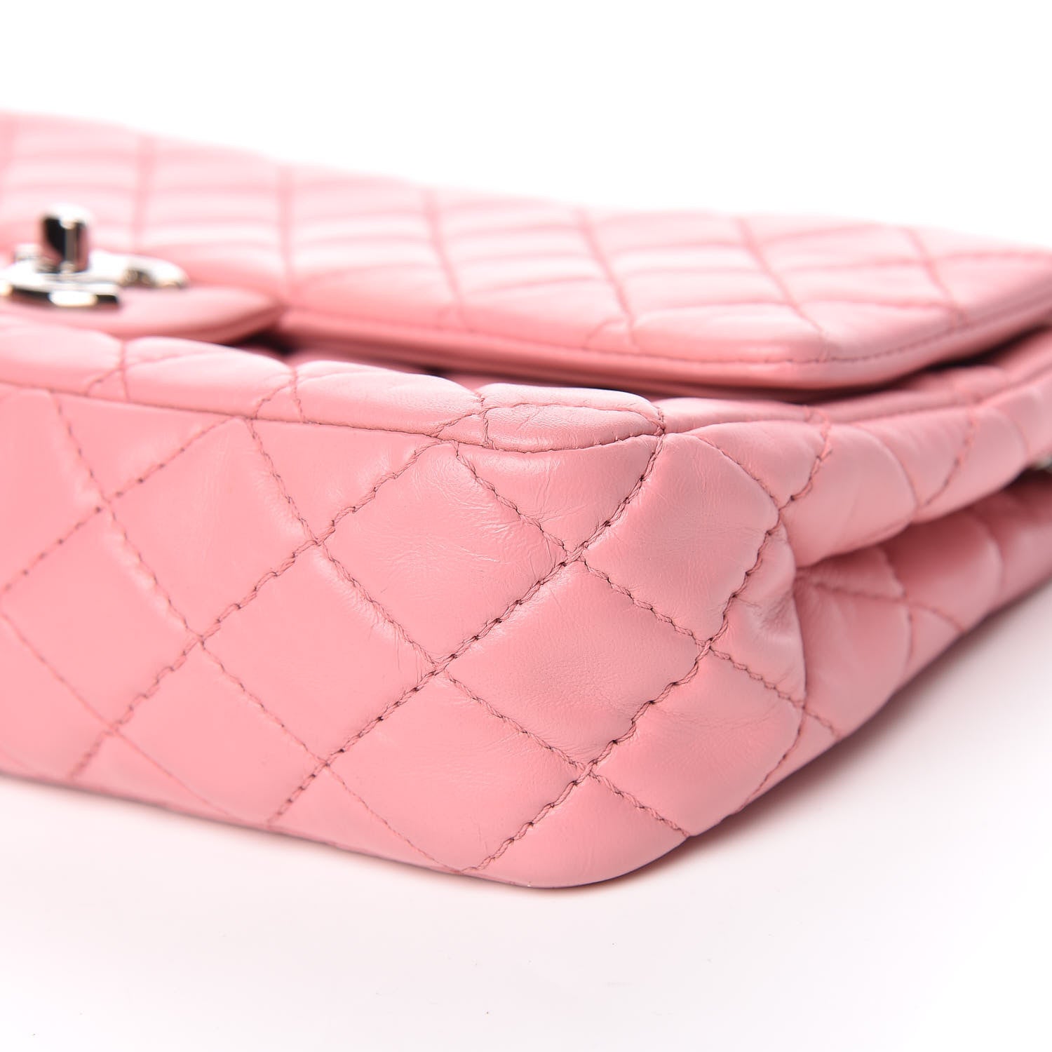 Chanel Lambskin Quilted Medium Double Flap Light Pink 6 of 10