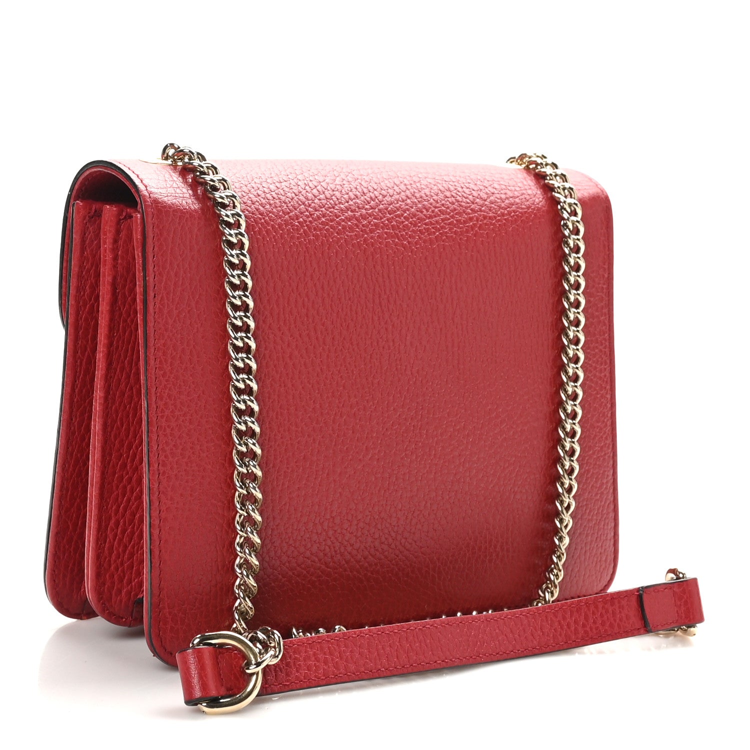Gucci Dollar Calfskin Small Interlocking G Shoulder Bag Red 3 of 10