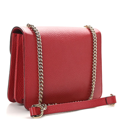 Gucci Dollar Calfskin Small Interlocking G Shoulder Bag Red 3 of 10