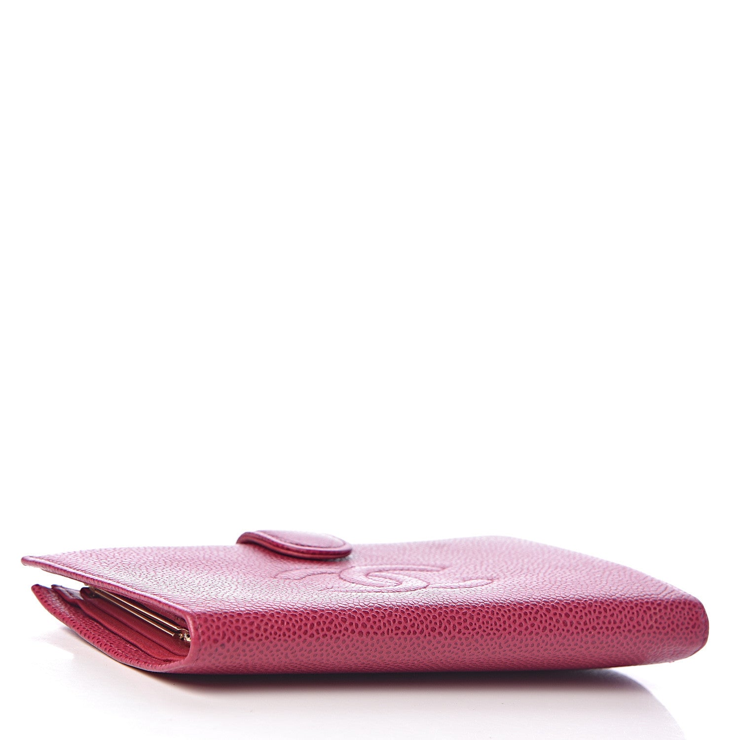 Chanel Caviar Timeless CC French Wallet Dark Pink 4 of 9