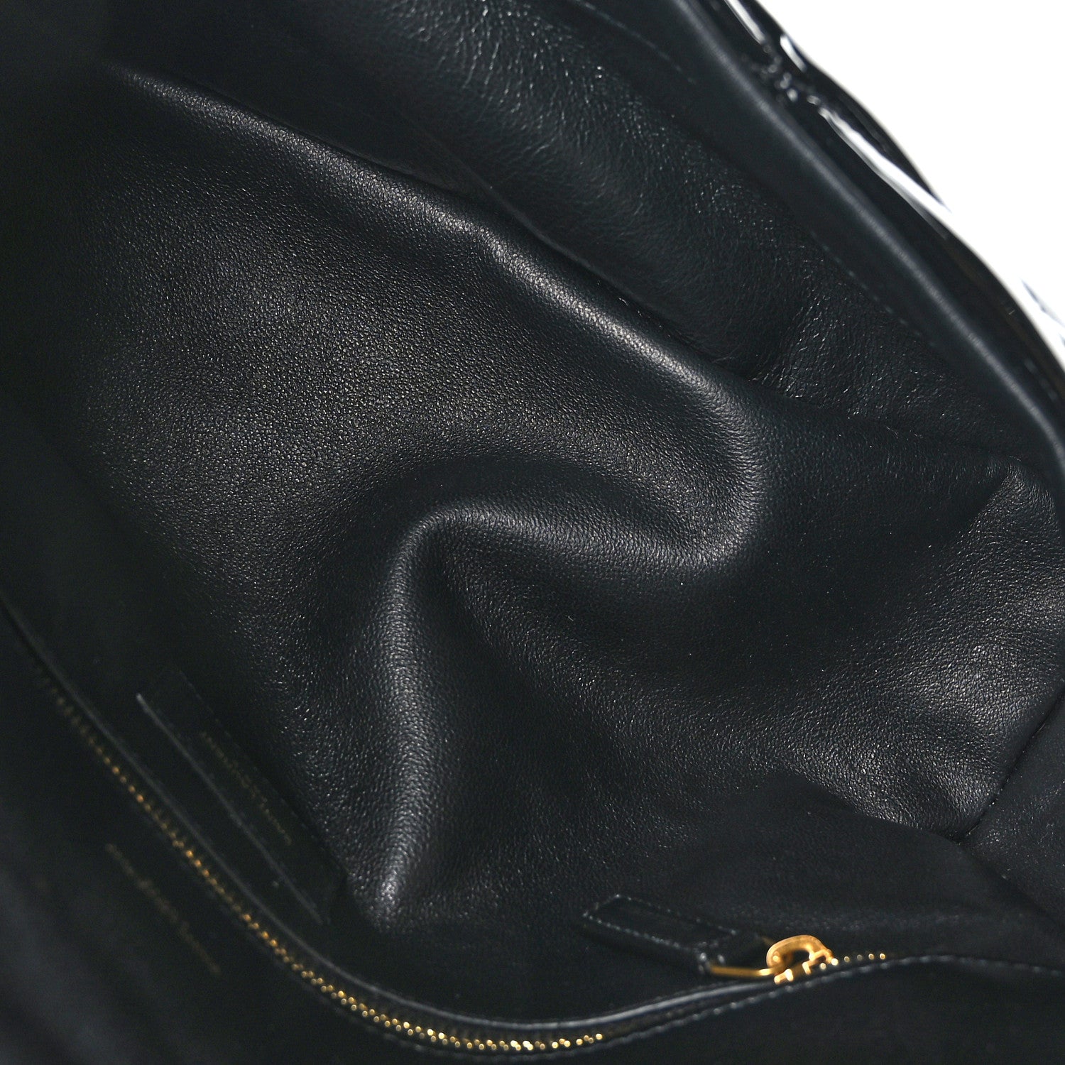 Saint Laurent Patent Quilted Sade Puffer Envelope Clutch Black 5 of 9