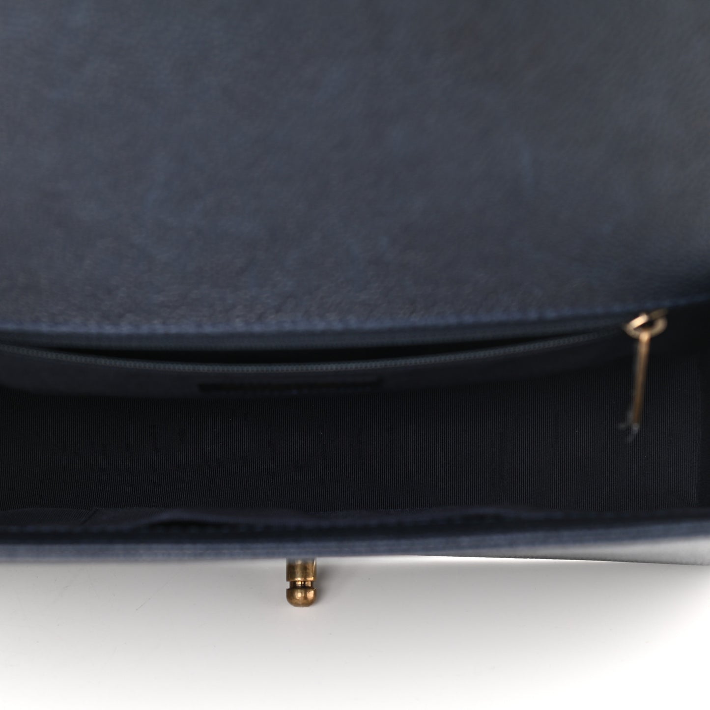 Caviar Quilted New Medium Boy Flap Dark Navy Blue