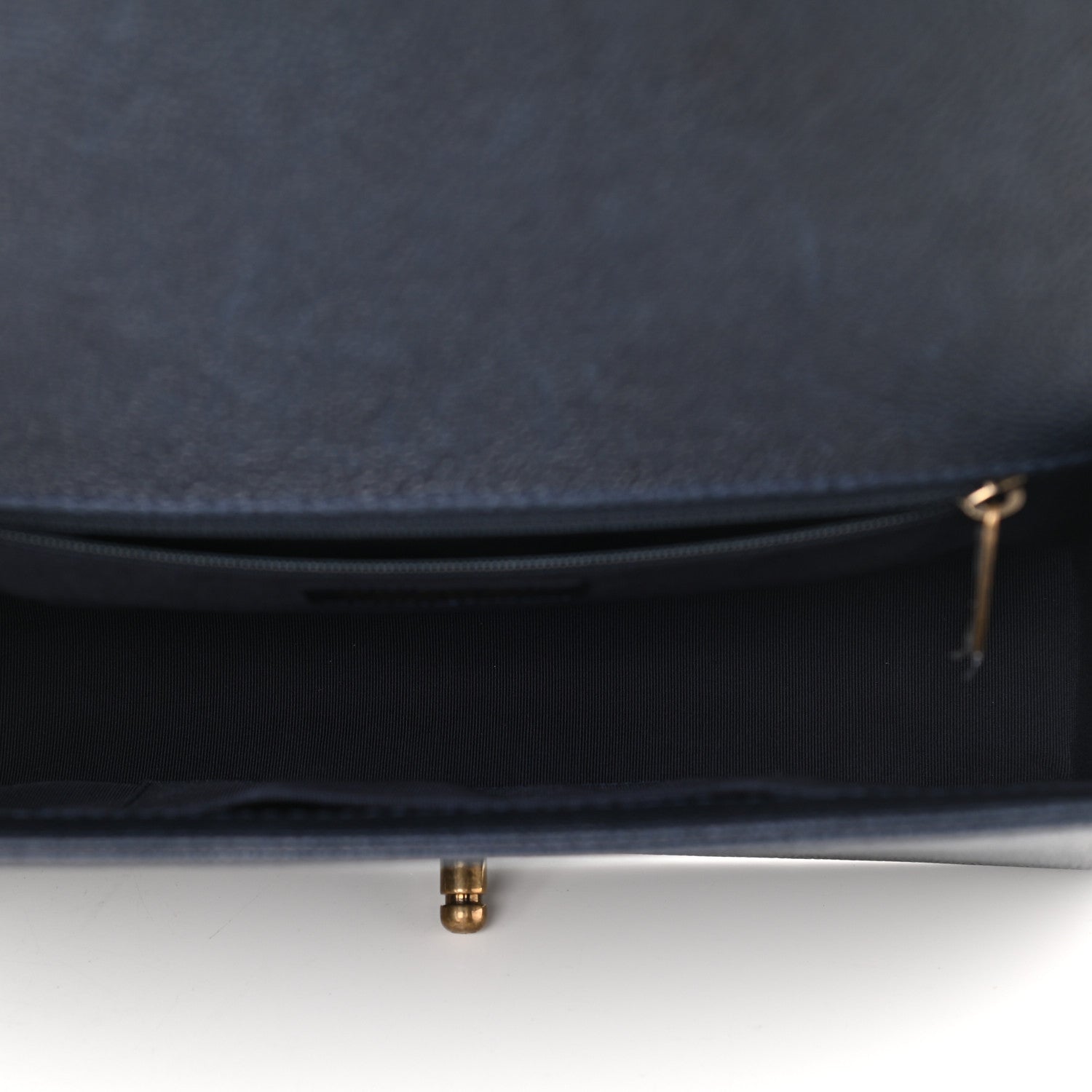 Chanel Caviar Quilted New Medium Boy Flap Dark Navy Blue 5 of 12
