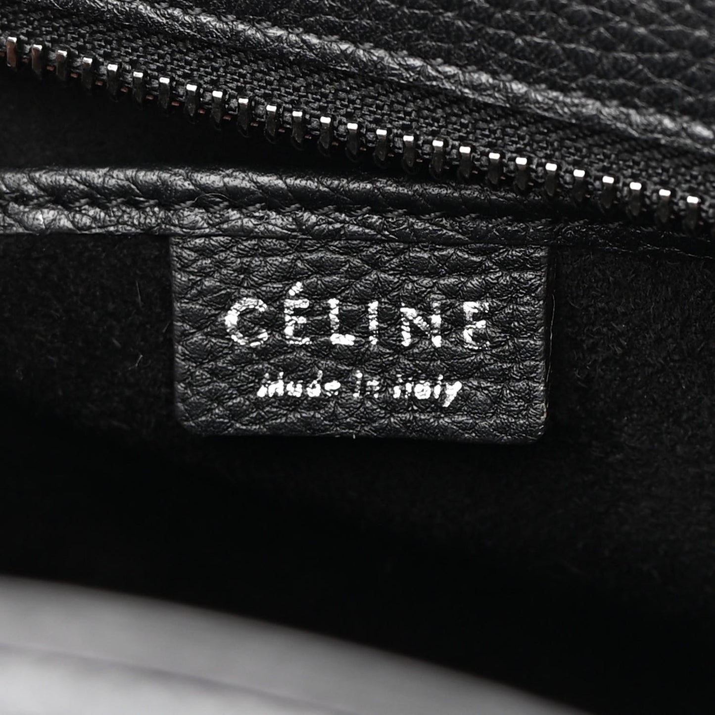 Drummed Calfskin Nano Luggage Black