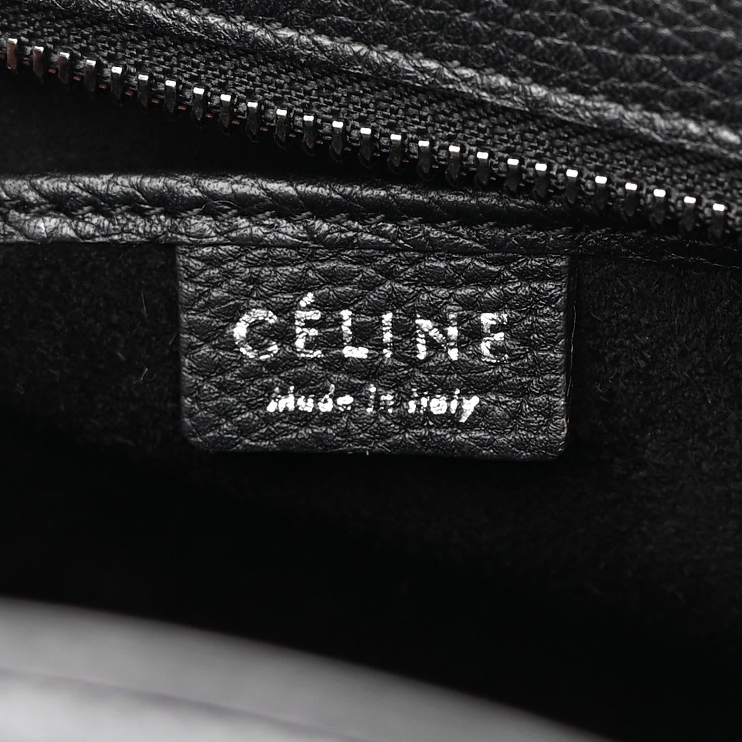 Celine Drummed Calfskin Nano Luggage Black 6 of 9