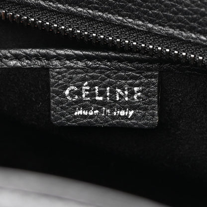 Celine Drummed Calfskin Nano Luggage Black 6 of 9