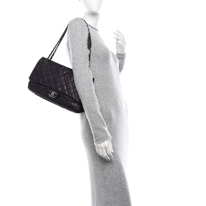Chanel Caviar Quilted Jumbo Easy Flap Purple 2 of 12