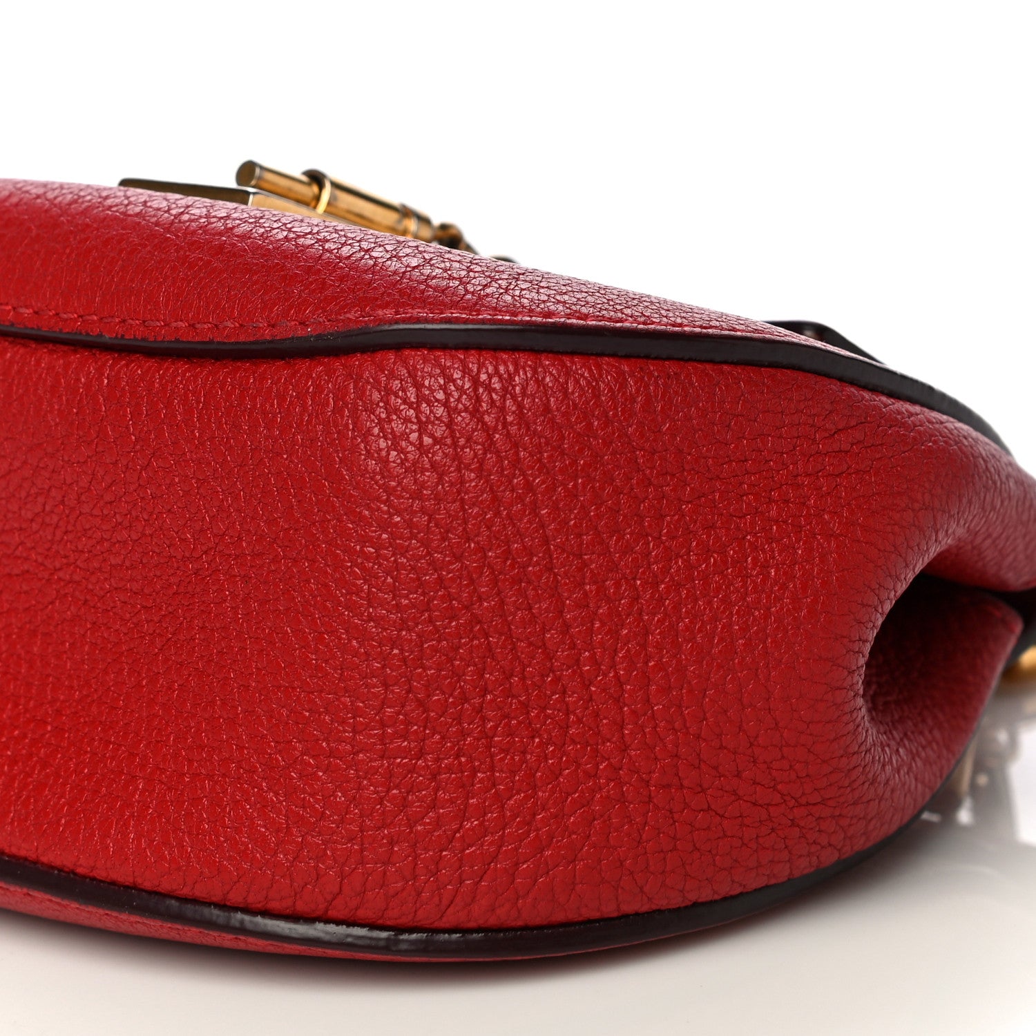 Chloe Grained Lambskin Nano Drew Shoulder Bag Plaid Red 10 of 11