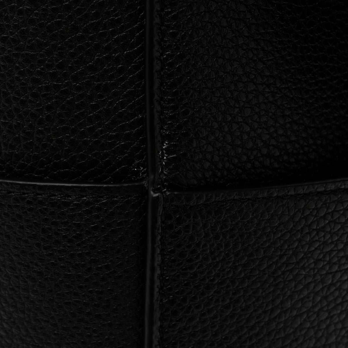 Soft Grained Calfskin Sangle Bucket Bag Black