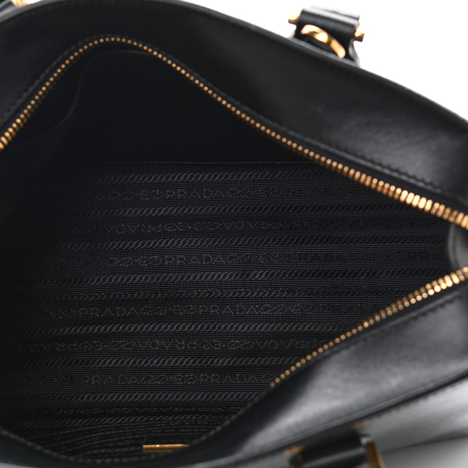 Prada Saffiano Soft Calfskin Double Handle Satchel Black 7 of 10