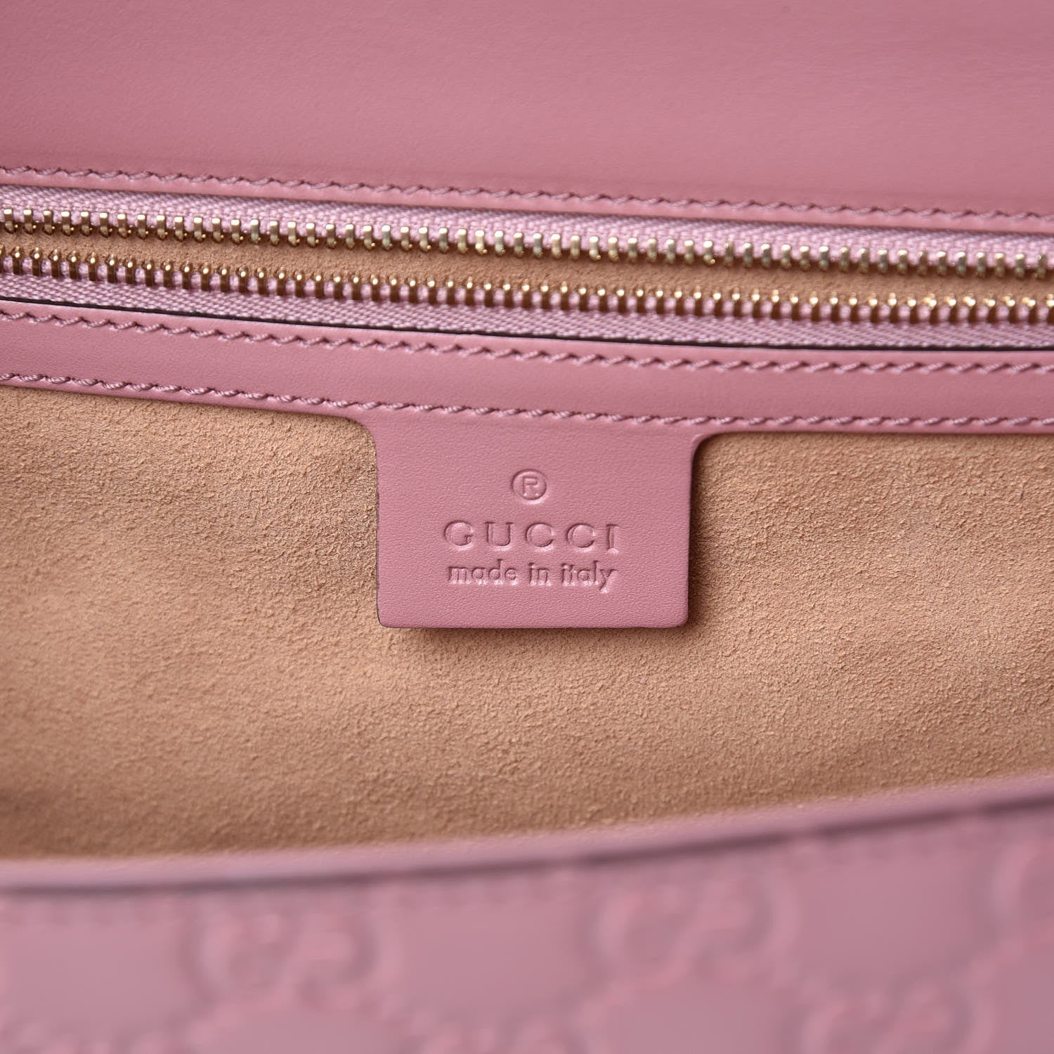 Gucci Guccissima Signature Medium Padlock Shoulder Bag Rose Baby Candy 6 of 7