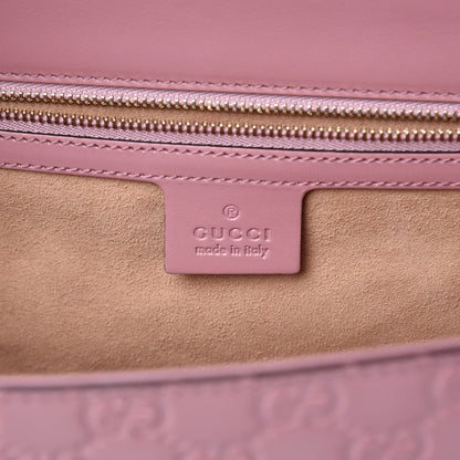 Gucci Guccissima Signature Medium Padlock Shoulder Bag Rose Baby Candy 6 of 7