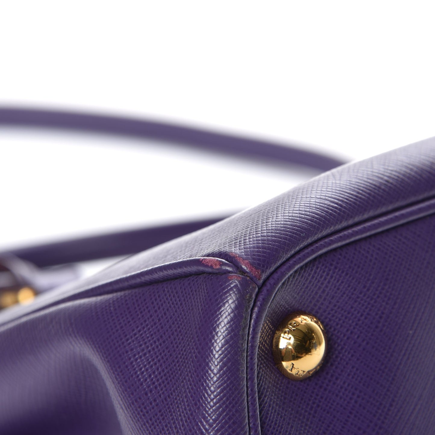 Saffiano Small Galleria Double Zip Tote Viola