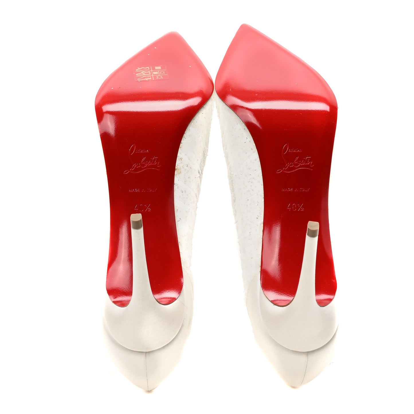 Tulle Glitter Satin Kate Draperia 85 Pumps 40.5 White