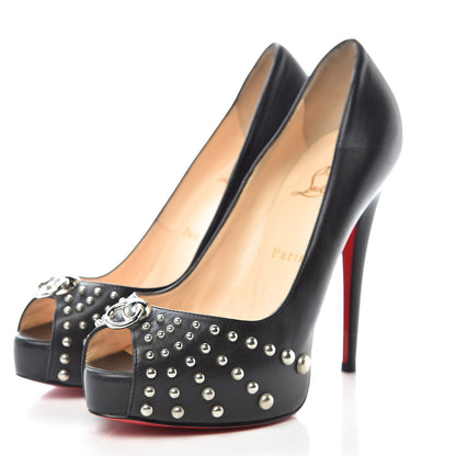 Christian Louboutin Kid Door Knock 120 Platform Pumps 38.5 Black 3 of 12