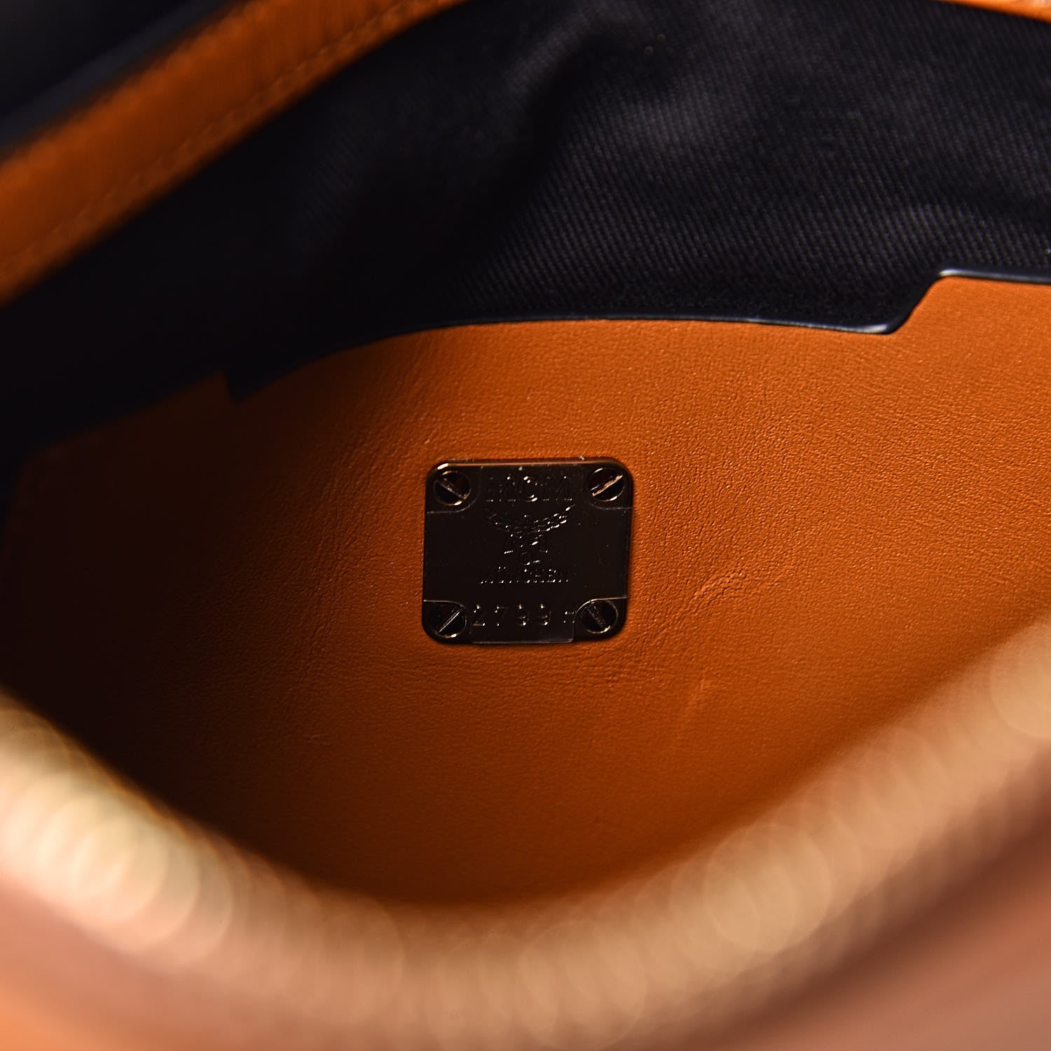 MCM Calfskin Visetos Ottomar Messenger Cognac 8 of 11