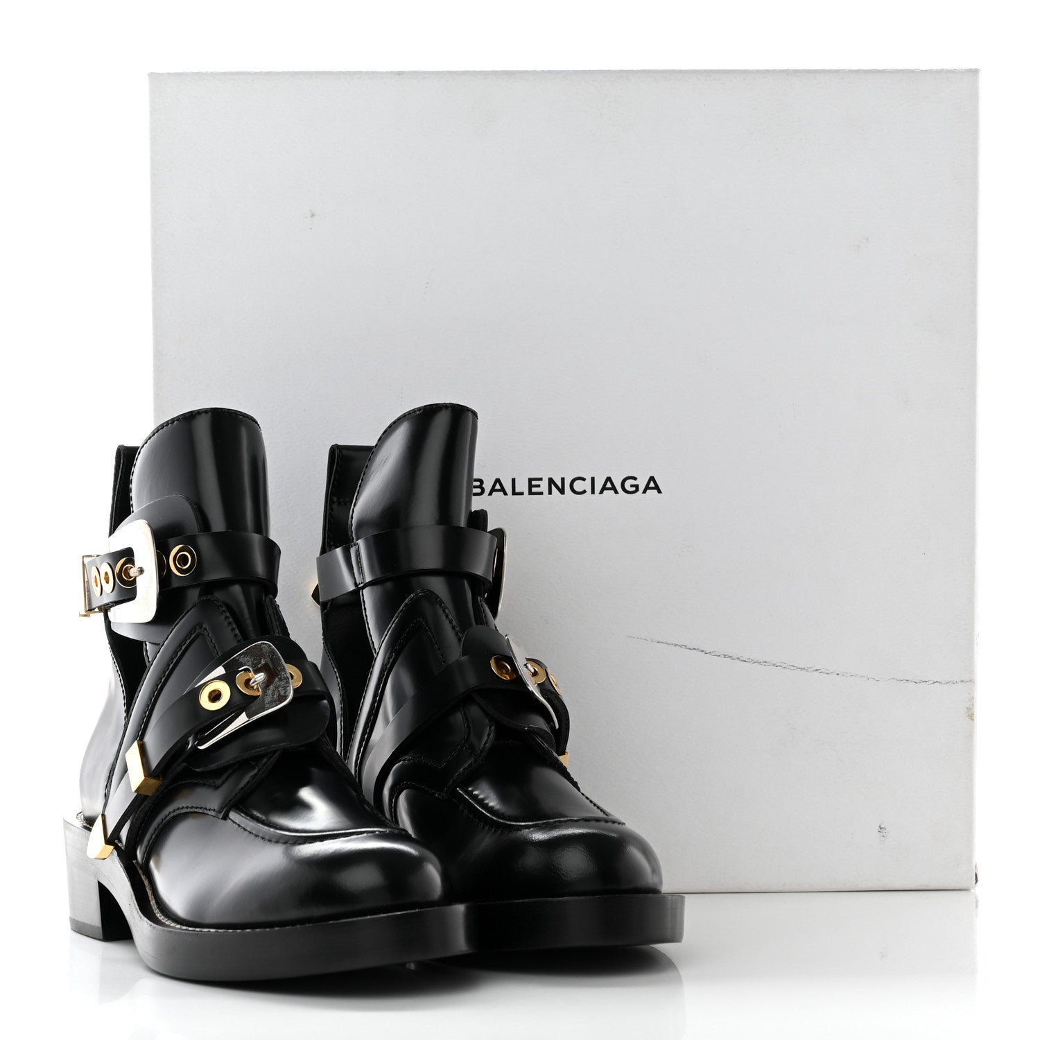 Balenciaga Brushed Calfskin Ceinture Ankle Boots 37.5 Black 15 of 15