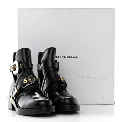 Balenciaga Brushed Calfskin Ceinture Ankle Boots 37.5 Black 15 of 15