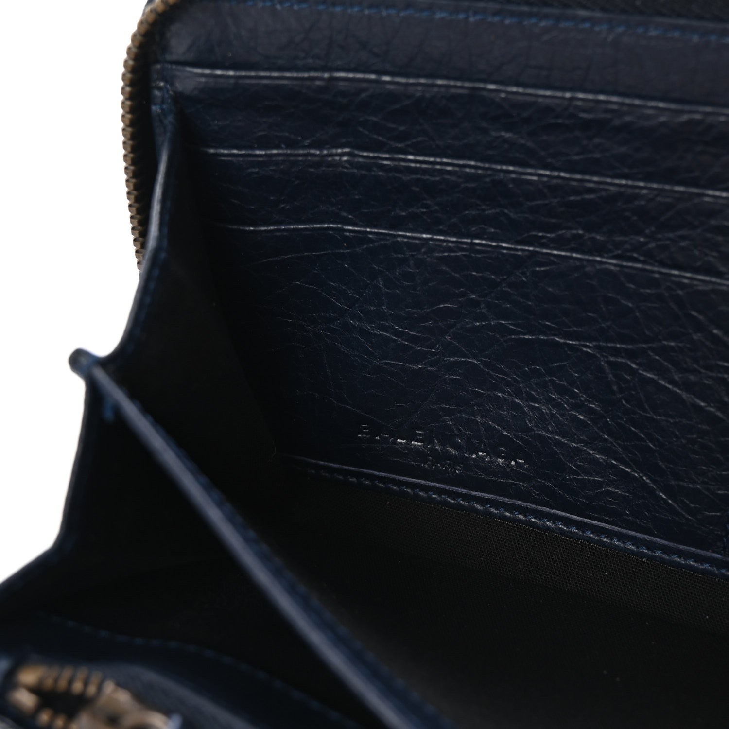 Balenciaga Agneau Classic Hardware Continental Zip Around Wallet Bleu Obscur 6 of 8