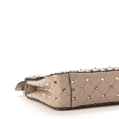 Valentino Garavani Lambskin Medium Rockstud Spike Shoulder Bag Poudre 9 of 11