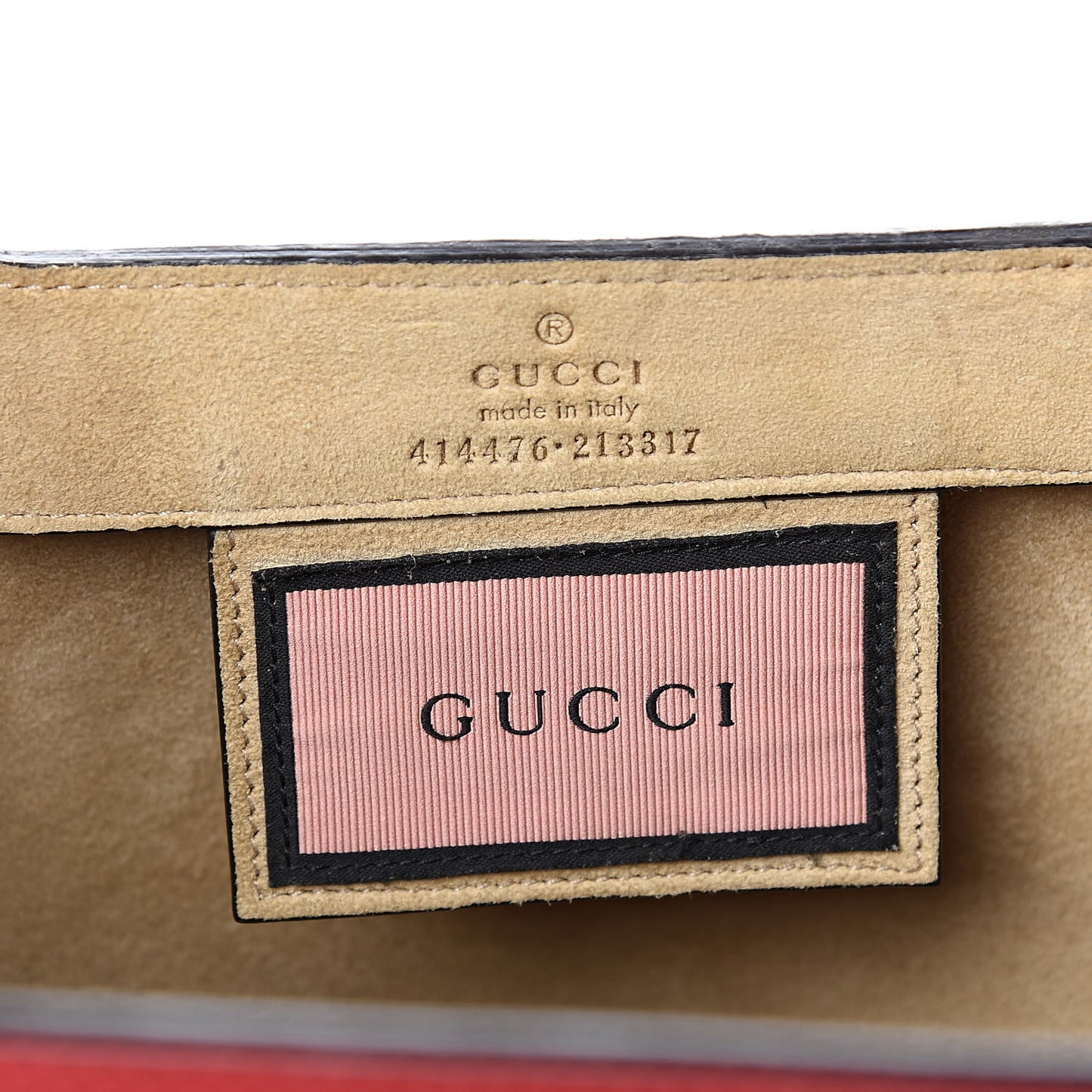Calfskin GucciGhost Real Medium XL Tote Hibiscus Red