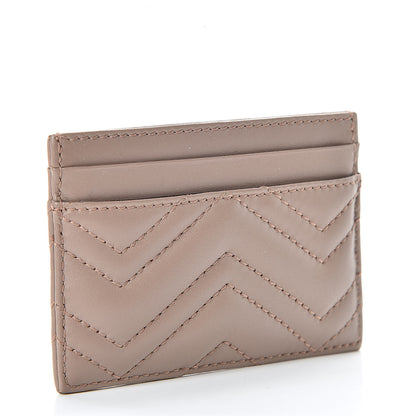 Gucci Calfskin Matelasse GG Marmont Card Holder Porcelain Rose 3 of 8