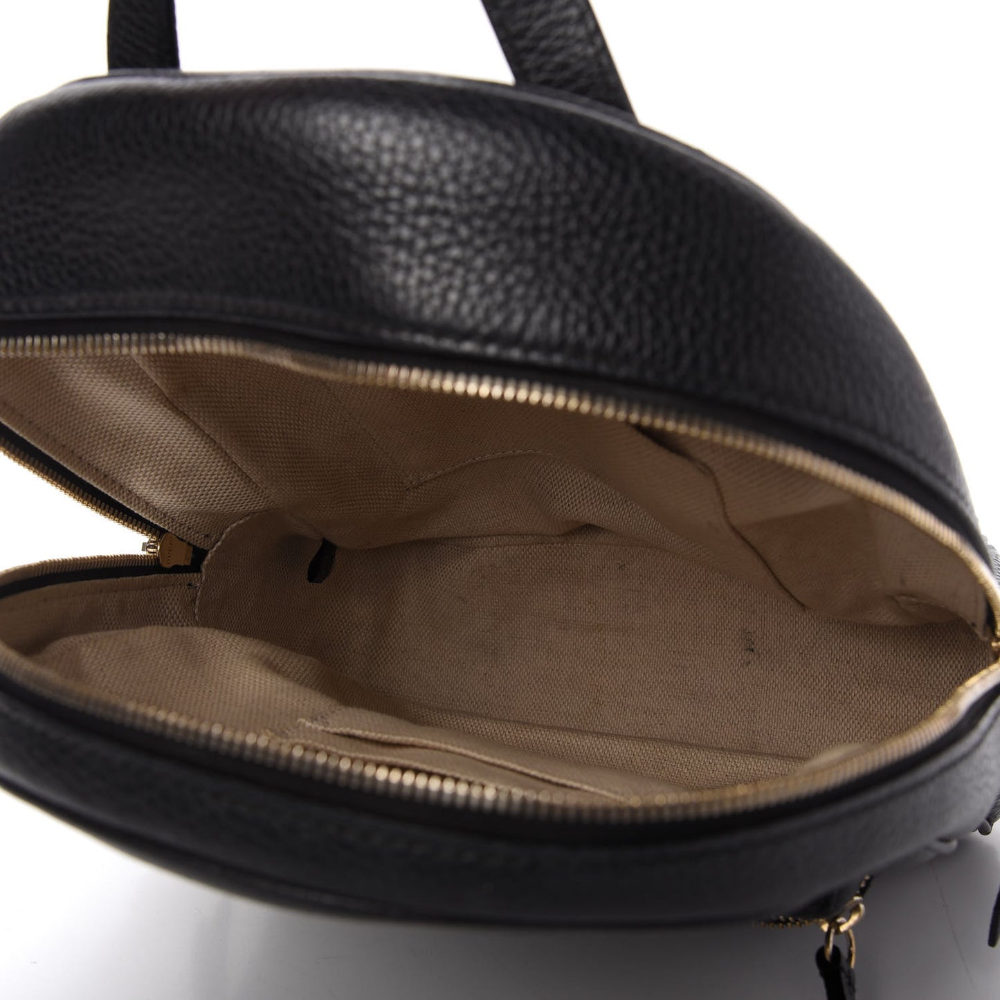 Pebbled Calfskin Soho Chain Backpack Black