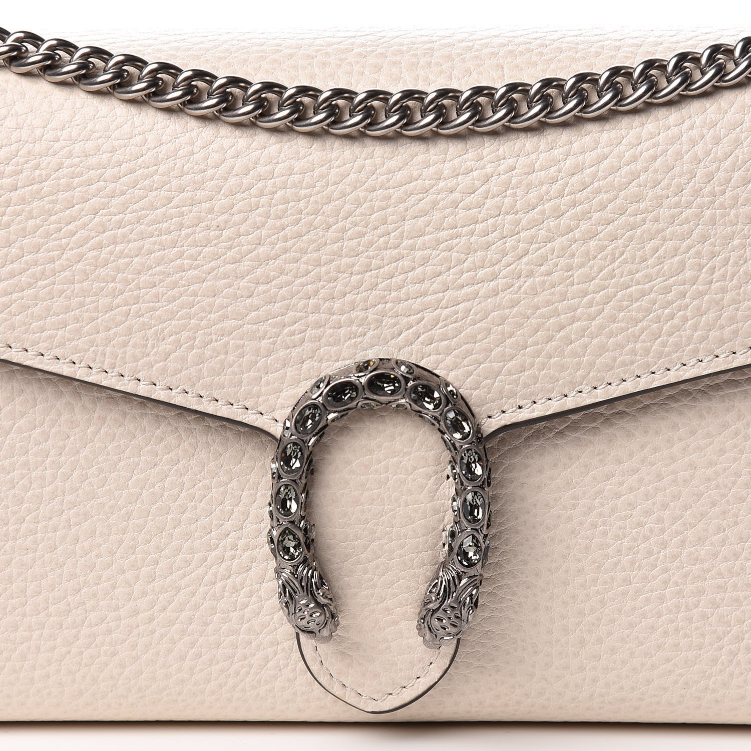 Gucci Dollar Calfskin Mini Dionysus Chain Wallet Mystic White 8 of 11