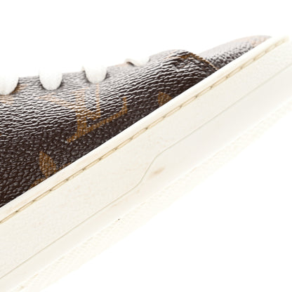 Louis Vuitton Calfskin Monogram LV Black Heart Sneakers 36 Cacao 10 of 11