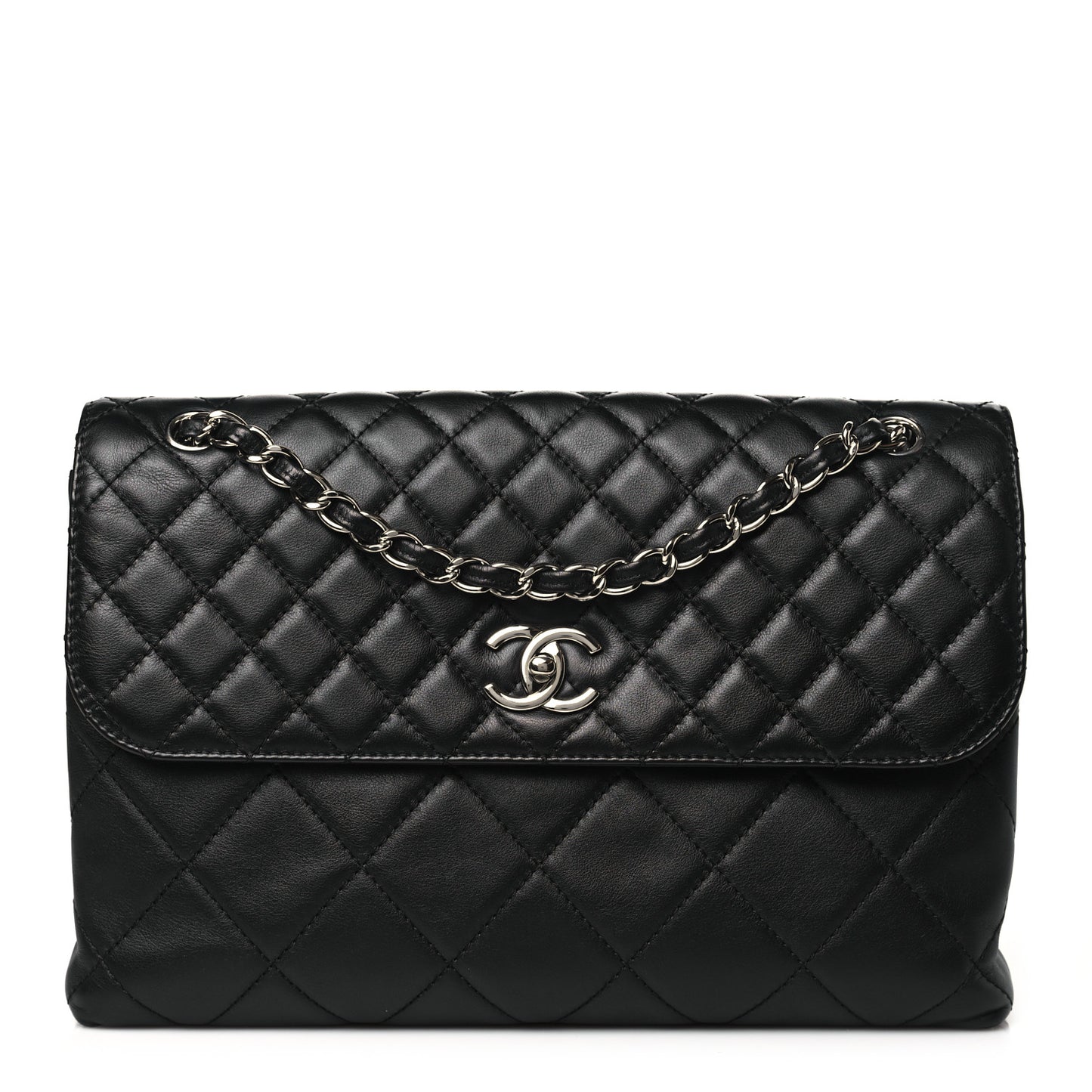 Calfskin Quilted In The Business Flap Bag Black