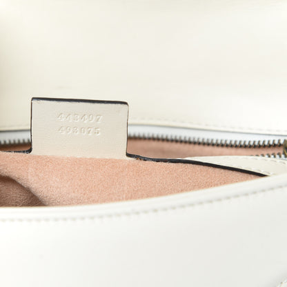Gucci Calfskin Matelasse Small GG Marmont Shoulder Bag White 7 of 13