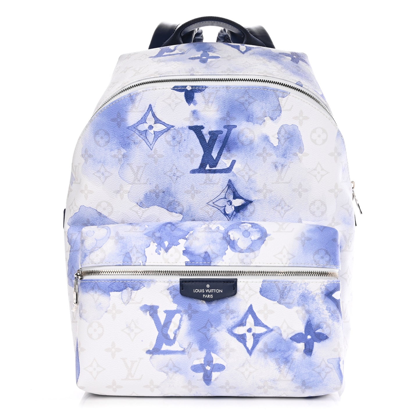 Monogram Watercolor Discovery Backpack Blue
