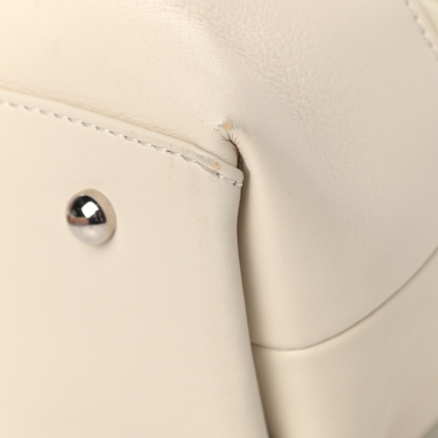 Chanel Aged Calfskin Quilted Be CC Tote Dark White 10 of 15