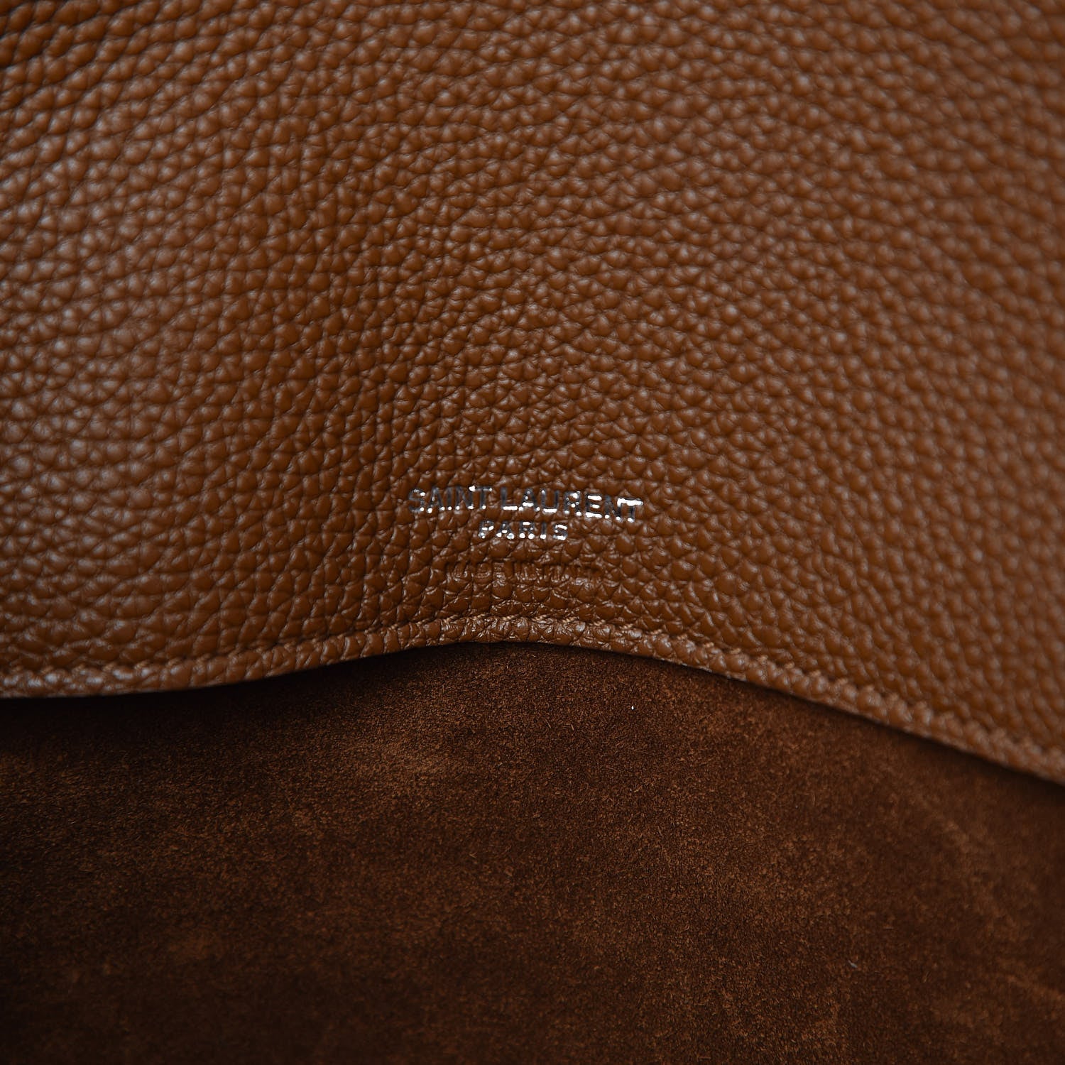 Saint Laurent Grained Calfskin Small Supple Sac De Jour Moka 6 of 9